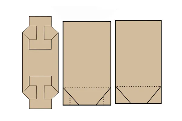 Diagonal Creasing/Bottom Center 